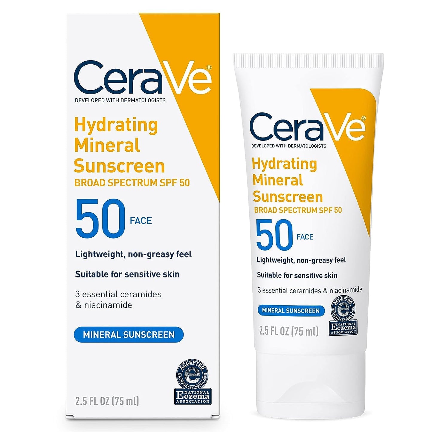 Cerave Hydrating Mineral Sunscreen 50 75ml