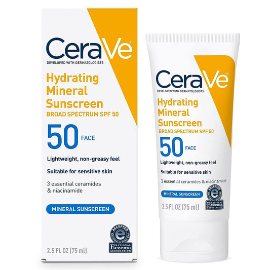 Cerave Hydrating Mineral Sunscreen 50 75ml